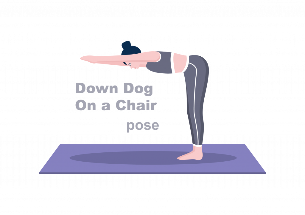 Down Dog on a Chair Pose