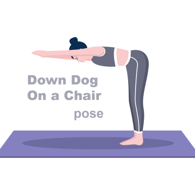 Down Dog on a Chair Pose