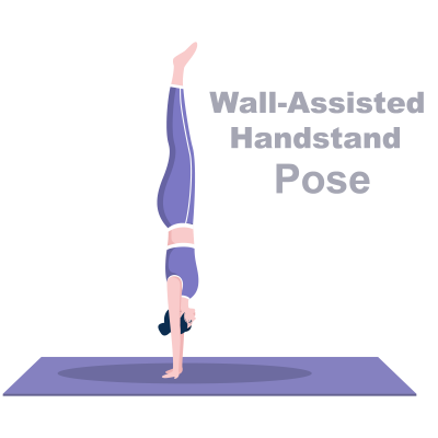 Wall Assisted Handstand Pose
