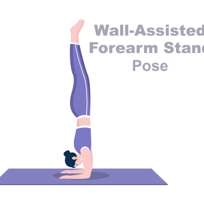 Wall Assisted Forearm Stand Pose